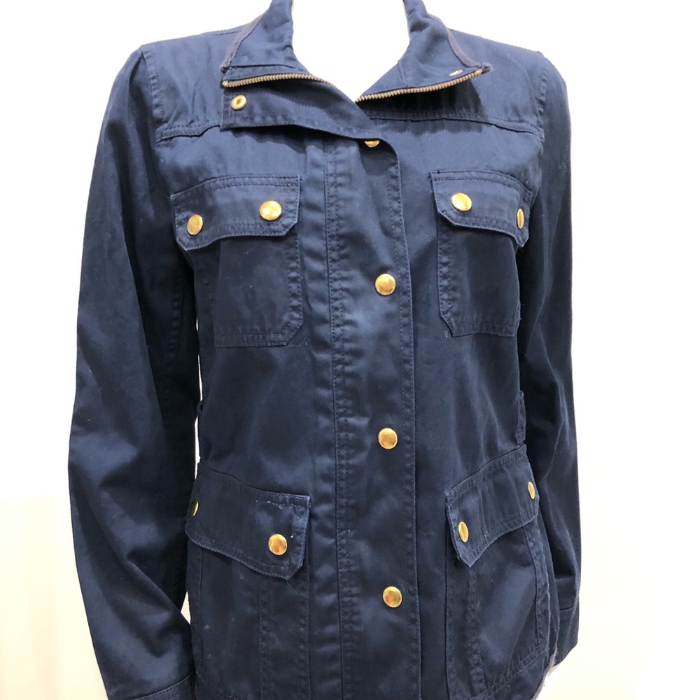 J. Crew Navy Relax Boyfriend Field Jacket Size S